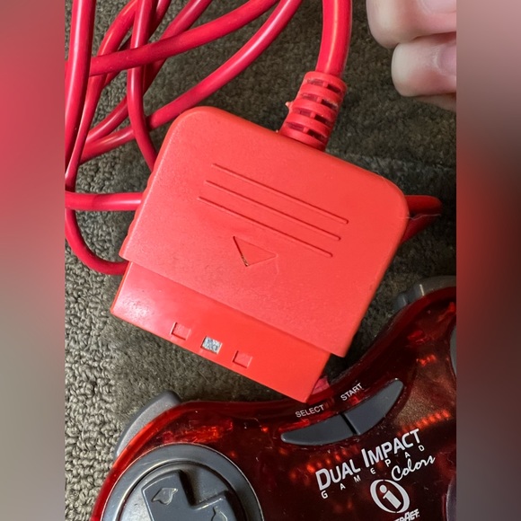 *6 for $10!* *UNTESTED* Dual Impact Colors Transparent Red PS1 Controller - Picture 12 of 14